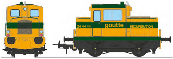 REE Modeles MB-125 - French Diesel Shunting Locomotive Class MOYSE 32 TDE, INDUSTRIAL Ex-SNCF scrap dealer   GOUTTE   (S